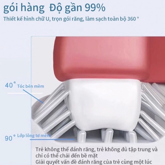 Bàn chải chữ U G.Duck / Bàn chải điện đánh răng tự động vịt vàng cao cấp cho bé - TiNa’s House