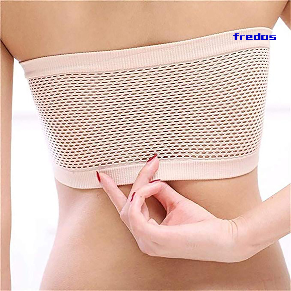 Solid Color Breathable Strapless Hollow Back Bra Sport Top Underwear