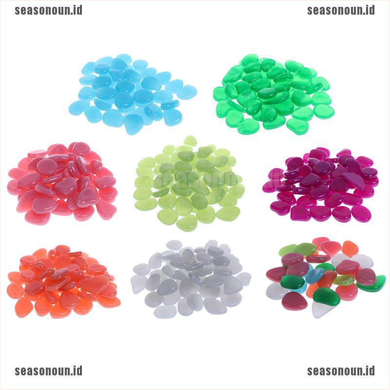 50 Viên đá dạ quang trang trí bể cá sân vườn