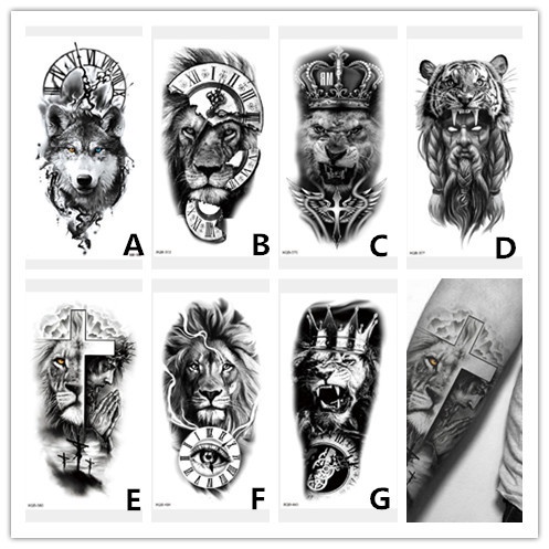 Hình Xăm Dán Chuyển Nước Dùng Một Lần Họa Tiết Động Vật Thời Trang Phong Cách punk