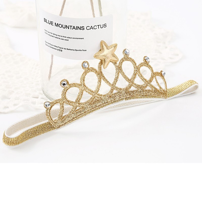 Băng đô hình vương miện xinh xắn cho bé gái