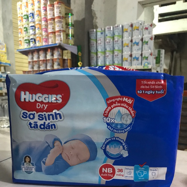 Tã dán sơ sinh Huggies Newbon XS36,S30