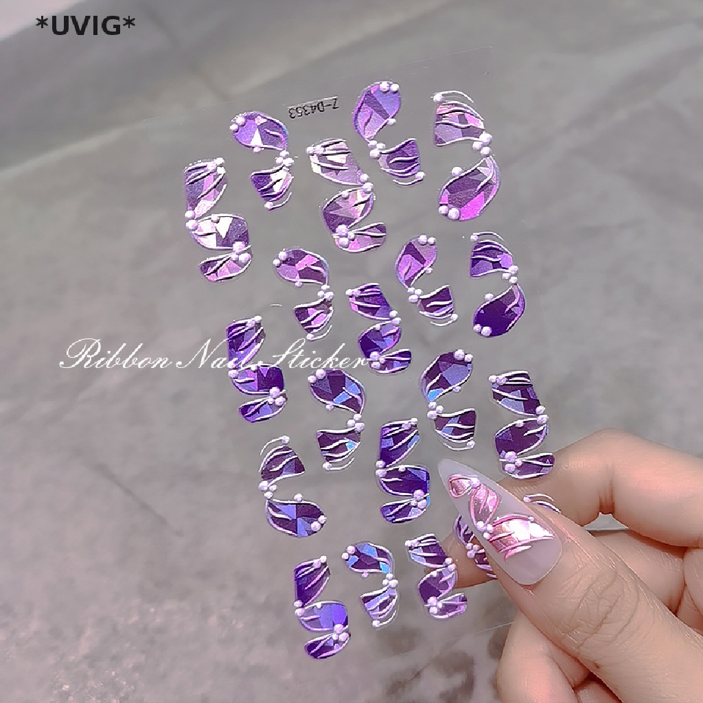 [[UVIG]] 5D Three-dimensional Ribbon Nail Stickers Nail Decals DIY Nail Art Decorations [Hot Sell]