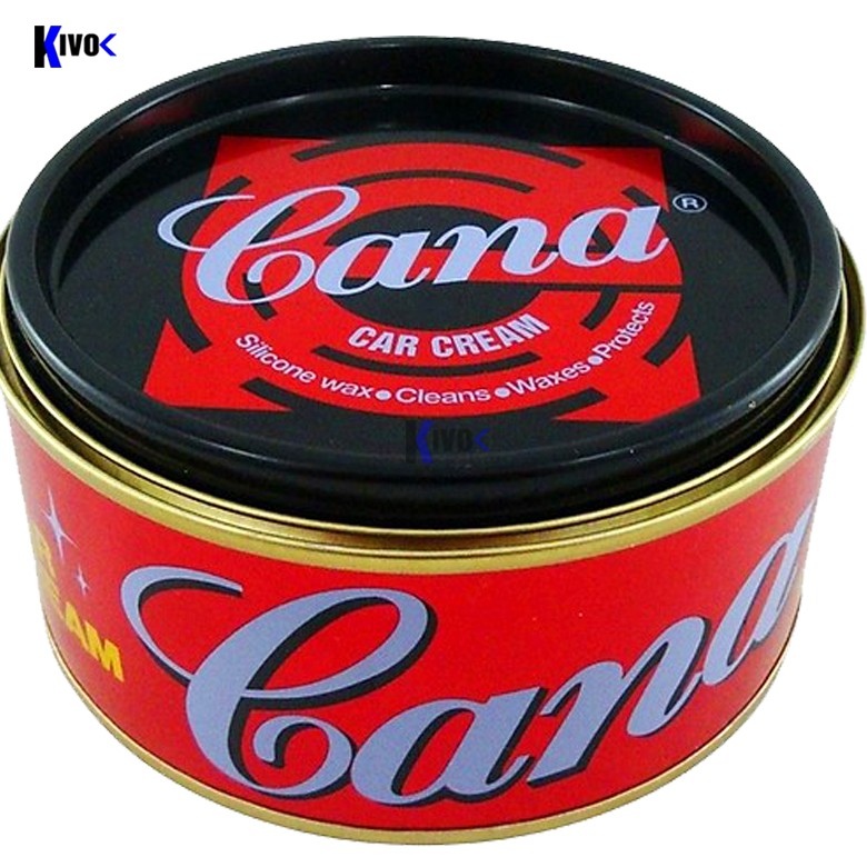 Kem Đánh Bóng Xe Máy / Ô Tô Cana Car Cream Thái Lan Hộp 220g - Làm Sạch Mọi Bề Mặt / Xóa Trầy Xước / Xi Đánh Bóng Sơn Xe