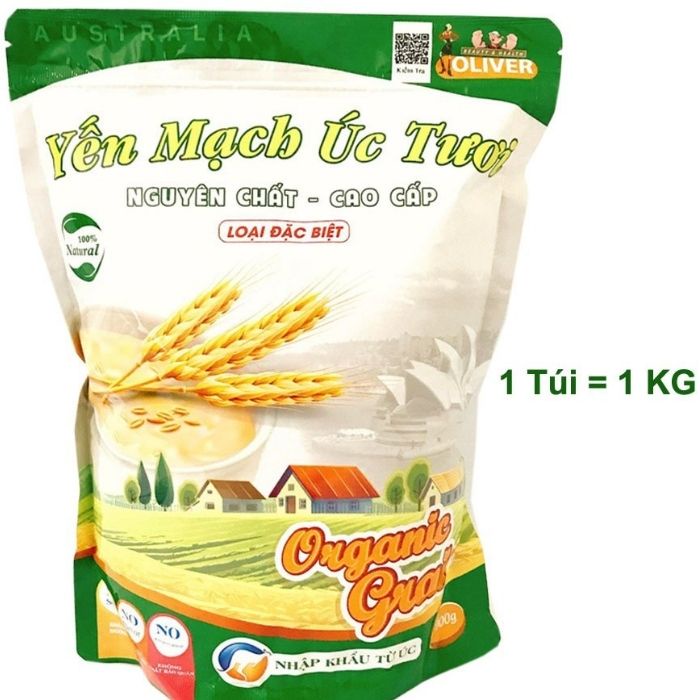 Yến mạch ăn liền úc tươi giảm cân cho bé ăn dặm gói 1kg tặng thực đơn giảm cân - YMO