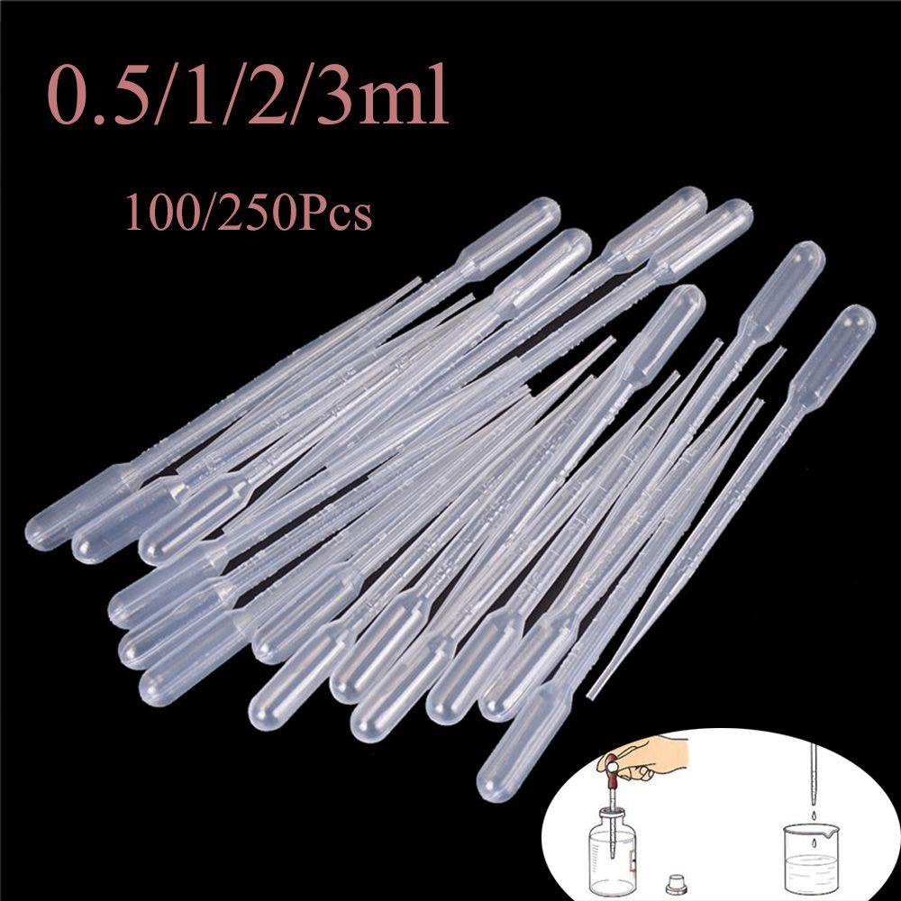 PISTA 100 / 250 Ống Nhỏ Giọt Bằng Nhựa Trong Suốt Dùng Một Lần Đa Năng Tiện Dụng