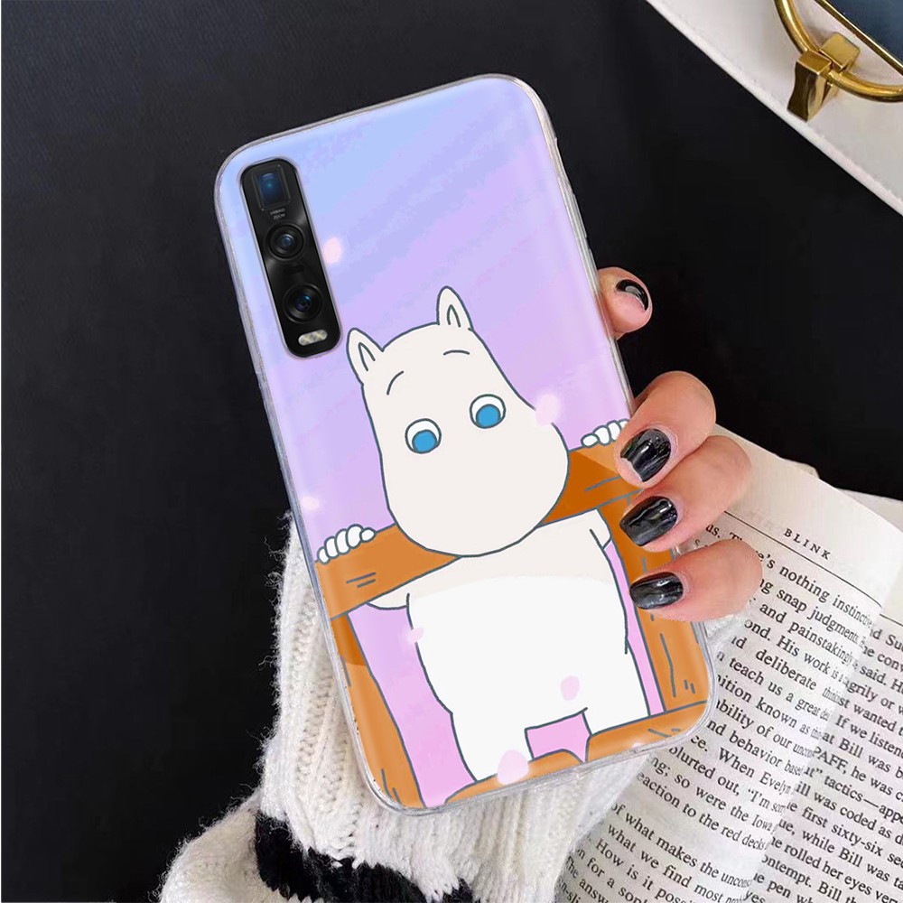 Ốp Điện Thoại Trong Suốt Hình Hà Mã Moomin Cho OPPO Reno 2Z 6 5 4F 6Z 5F 4Z 3 4 5Z 2F Lite Pro SE