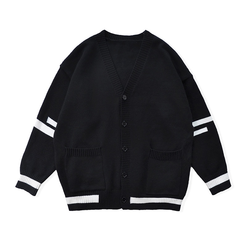 Áo khoác len nam cadigan 2 màu đen và xám mặc đi làm, đi chơi, đi tiệc