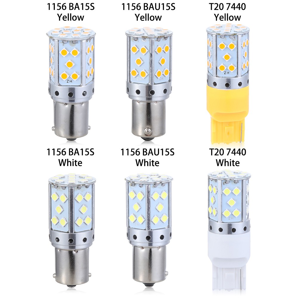 Bóng Đèn Led Phanh Thắng / Xi Nhan Nhiều Màu 35smd T20 7440 Ba15S P21W 1156 Bau15S Py21W 3030