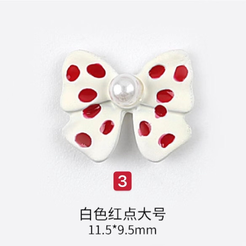 phụ kiện charm nơ gắn móng tay nail
