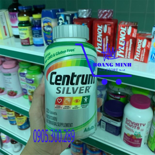 🇺🇸 325 viên CENTRUM Silver Adults 50+ Giúp Bổ Sung Vitamin Tổng hợp và khoáng chất cho người 50 tuổi trở lên 🇺🇸