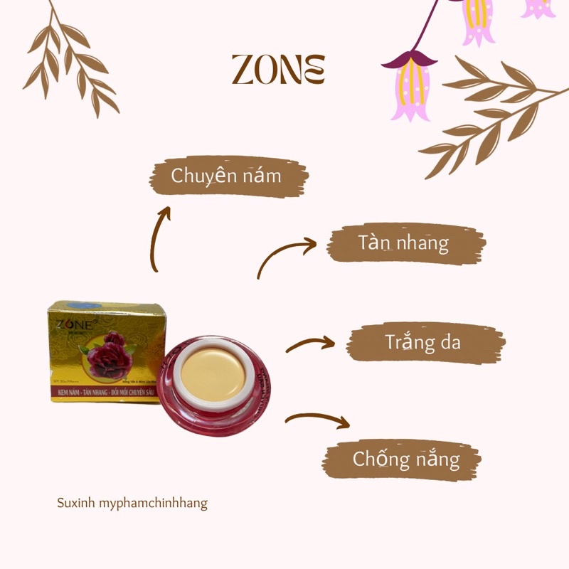 Kem Nám Tàn Nhang Đồi Mồi ZONE Dưỡng Trắng Da Se Khít Lỗ Chân Lông 10g