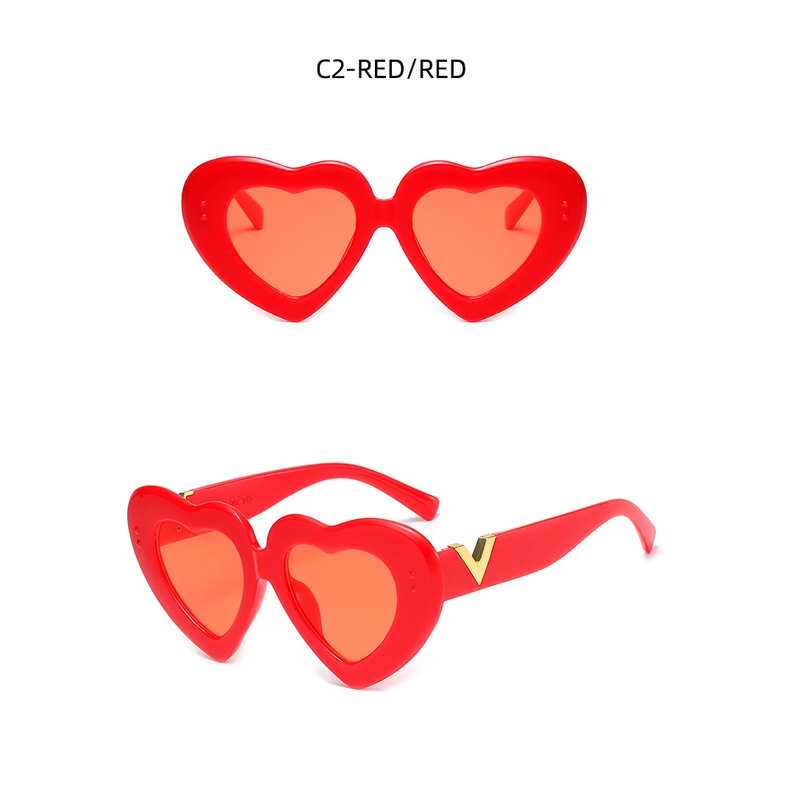 Kính Mát Gọng Hình Trái Tim Thời Trang 2022 Phong Cách Âu Mỹ