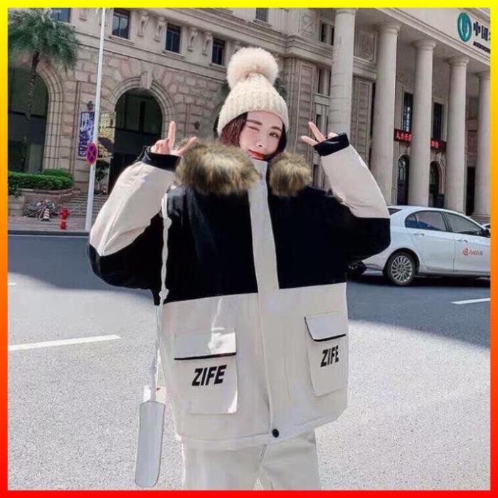 Áo Khoác Kaki 2 Lớp Lông Cừu, Áo Khoát Dày Dáng Hàn Túi Trước Phối Màu Hàng Cao Cấp. | BigBuy360 - bigbuy360.vn