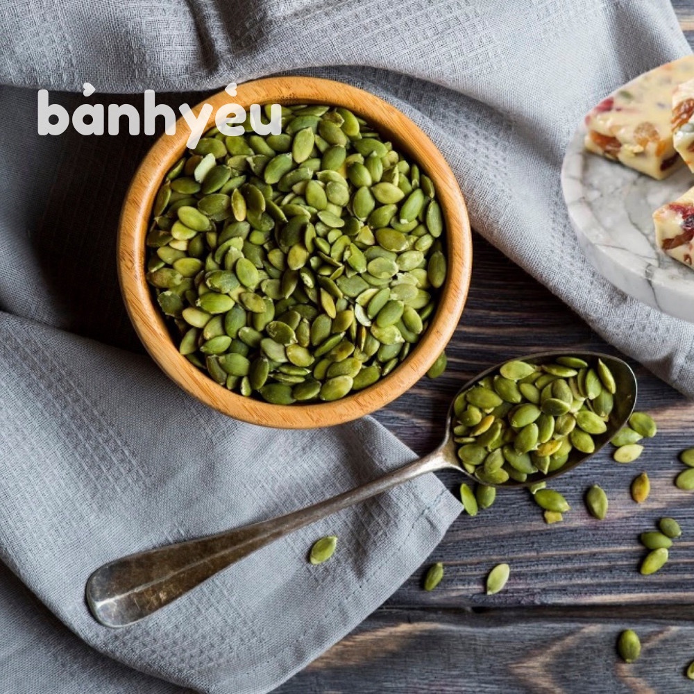 Hạt Bí Xanh Không Vỏ Túi 1Kg/ Nhân hạt bí xanh tách vỏ thơm ngon chất lượng