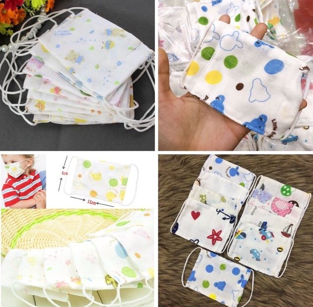 10 Khẩu Trang Xô Xuất Nhật Cho Bé 0-2 Tuổi