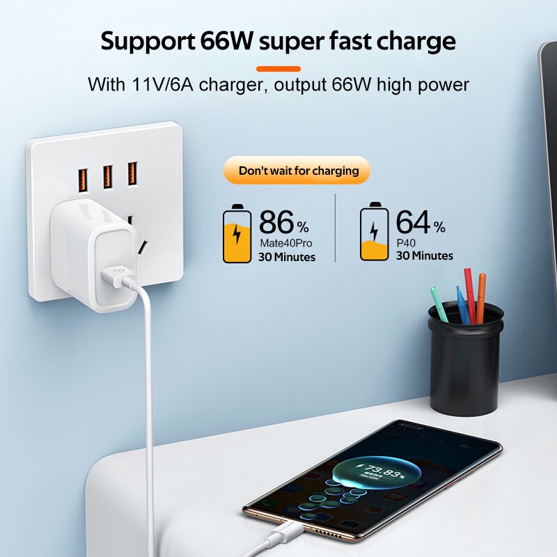 Cáp Sạc 6A Chính Hãng 66W Type C Cáp Sạc Dây USB Dây Sạc Nhanh Cáp