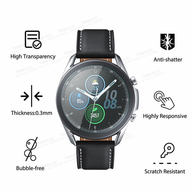 SAMSUNG Set 5 Kính Cường Lực Cao Cấp Bảo Vệ Màn Hình Cho Đồng Hồ Samsung Galaxy Watch 3