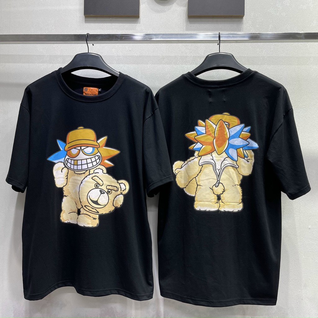 Áo thun MOzzie TED TEE unisex nam-nữ tay lỡ form rộng Màu đen | BigBuy360 - bigbuy360.vn