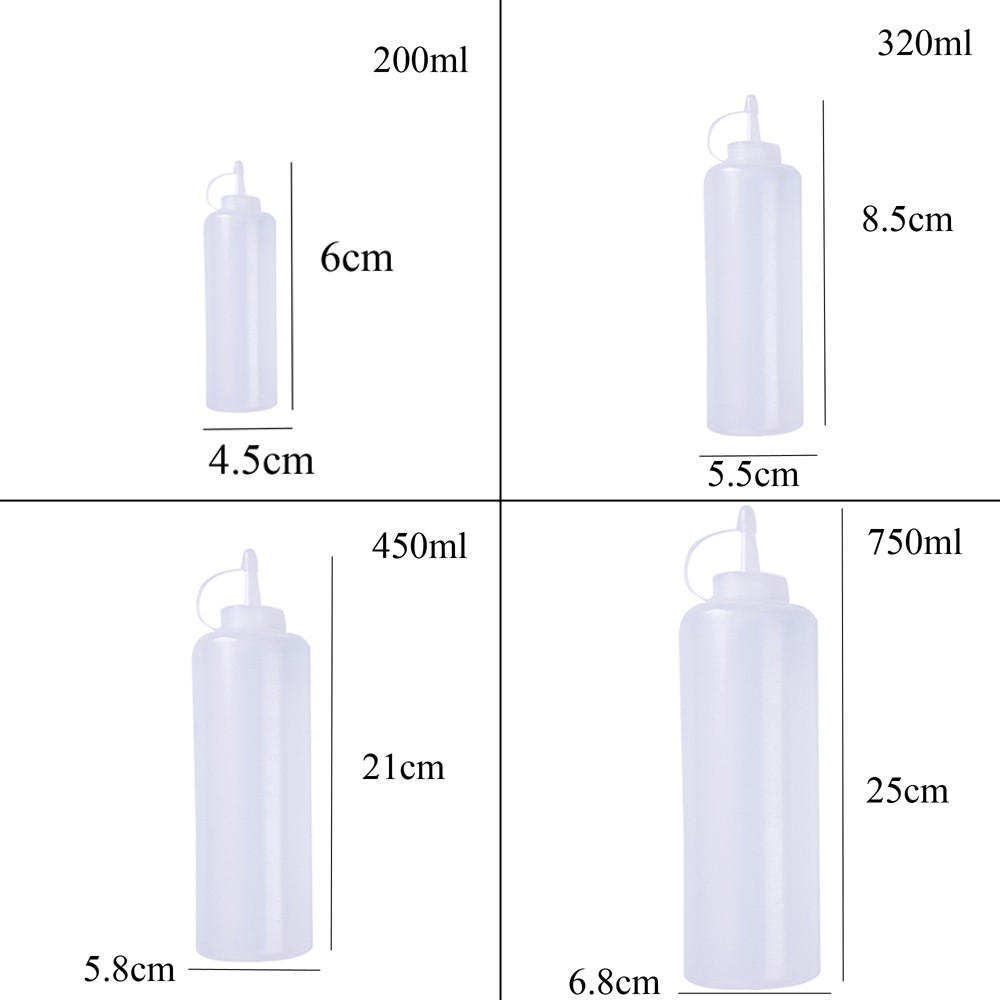 Bình rỗng đựng nước xốt dạng bóp chuyên dùng