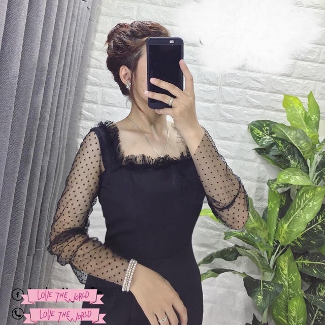 Đầm body cổ vuông MH