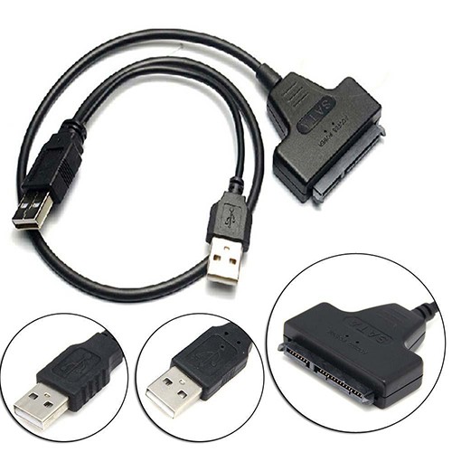 Cáp chuyển đổi USB 2.0 sang 2.5inch 22 7+15 Serial ATA SATA 2.0 HDD/SSD