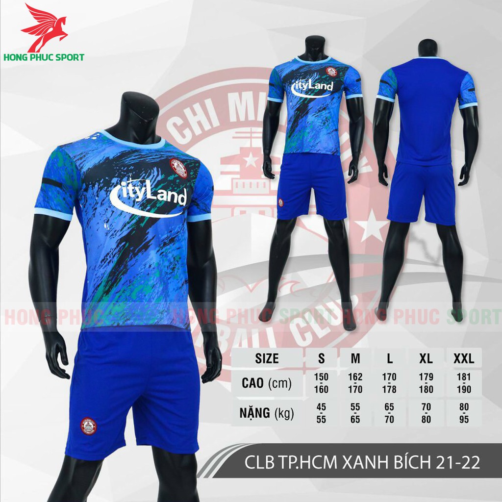BỘ QUẦN ÁO BÓNG ĐÁ THUN LẠNH CAO CẤP CLB HỒ CHÍ MINH 2021 2022