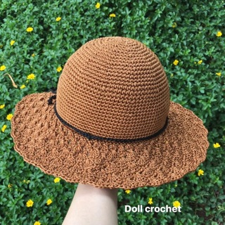 Mũ vành sò sợi thô - mũ handmade