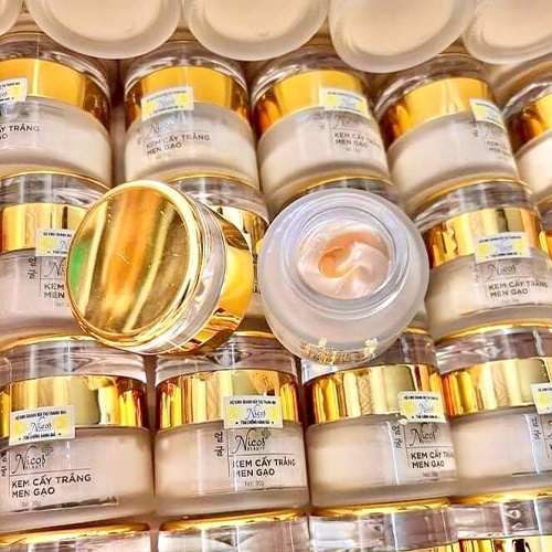 Kem Mặt Cấy Trắng Men Gạo Thanh Nhi - Nicos