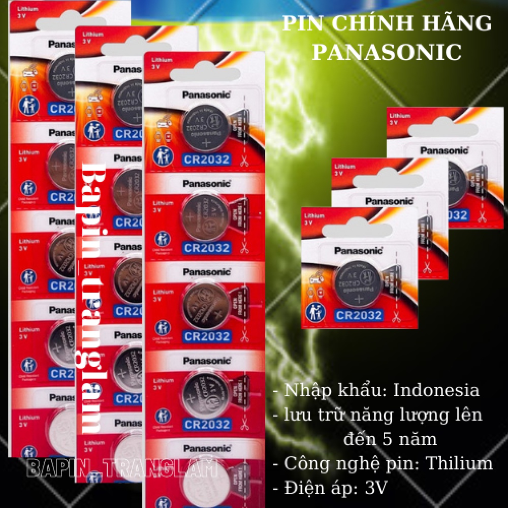 25 viên Pin Panasonic Cr-2032 Lithium 3V hàng chính hãng