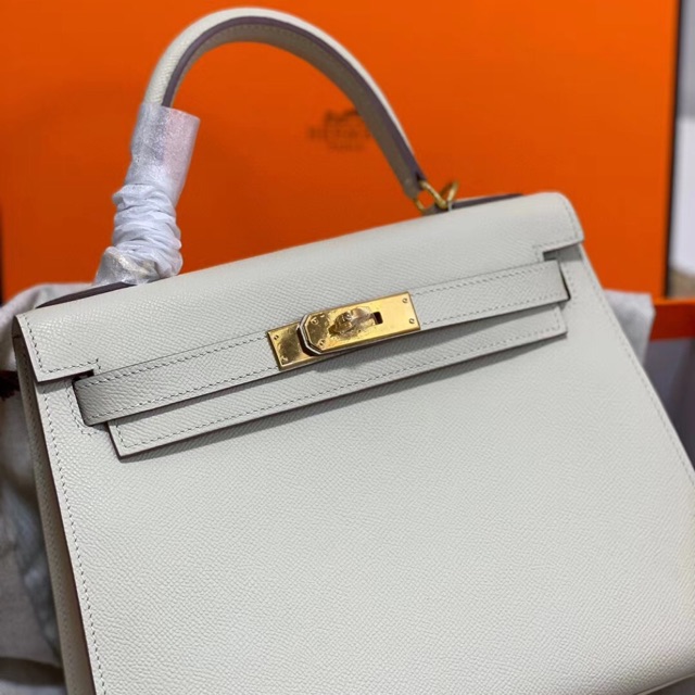 Túi Hm kelly siêu cấp màu trắng