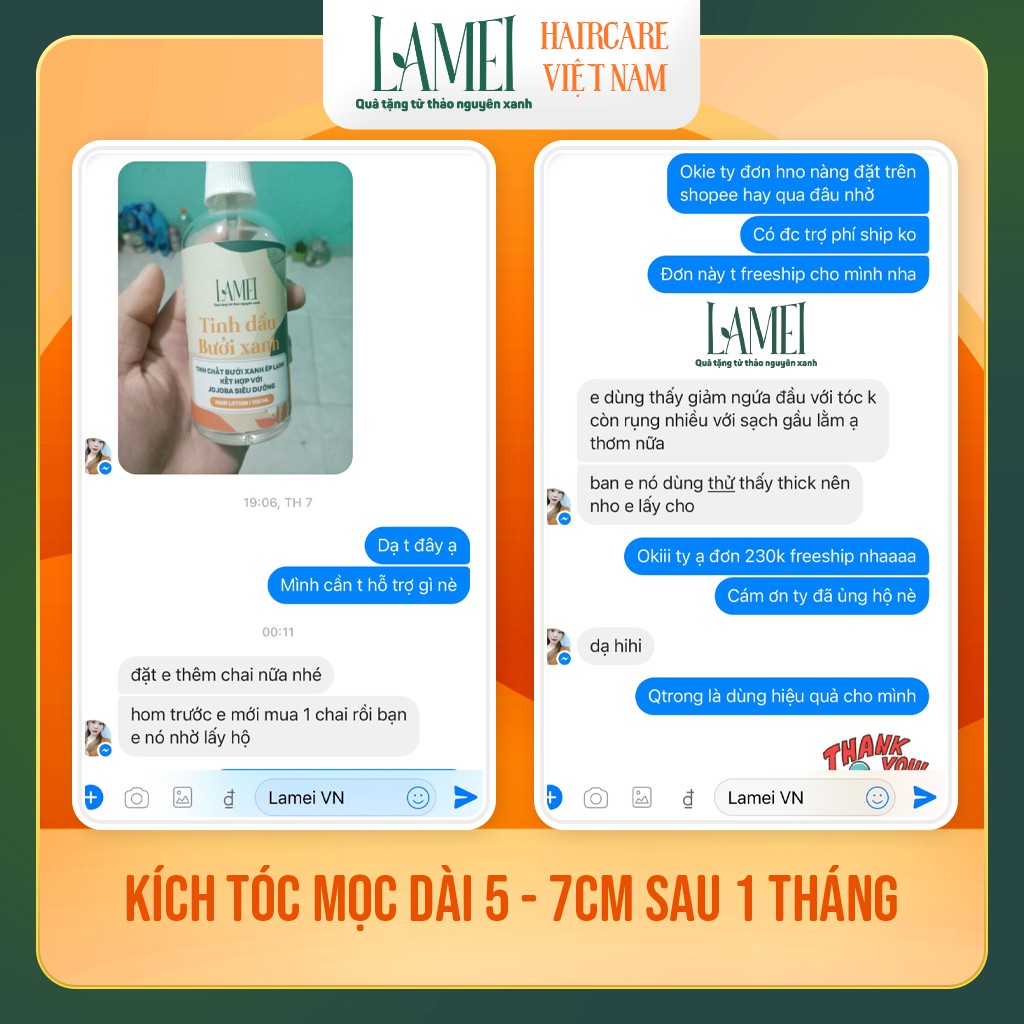 [Mã SKAMLTSM9 giảm 10% đơn 99K] Tinh Dầu Bưởi Xanh Kích Mọc Tóc Lamei 100ml - Lamei Haircare Vietnam