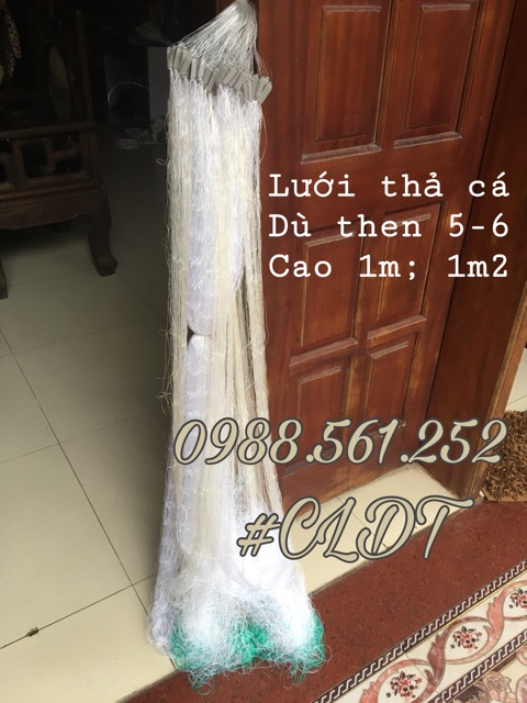 Lưới thả cá đánh sông hồ 3 màn dù xịn cao 1m2