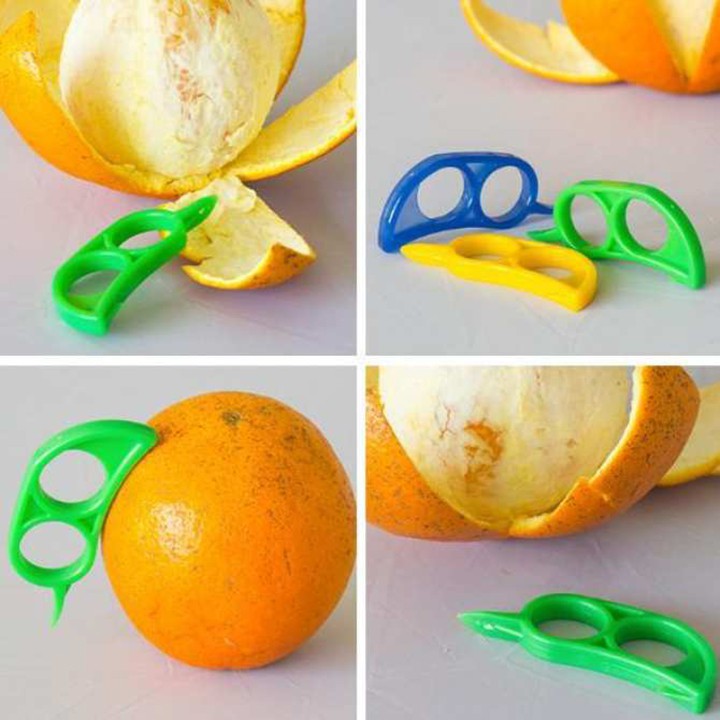 Bộ dụng cụ bóc vỏ cam quýt bằng nhựa tiện lợi thông minh nhiều màu sắc lựa chọn dành cho gia đình F544SP3
