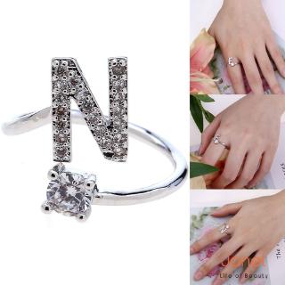 1 Nhẫn hở hoạ tiết chữ tiếng Anh có thể điều chỉnh kích cỡ cho nữ 