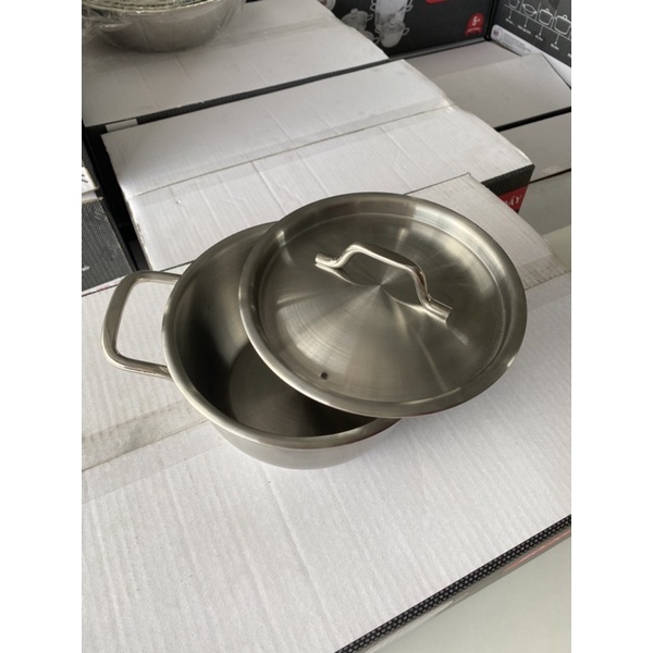 Nồi INOX Ba Đáy 430 16cm , dùng được cho các loại bếp