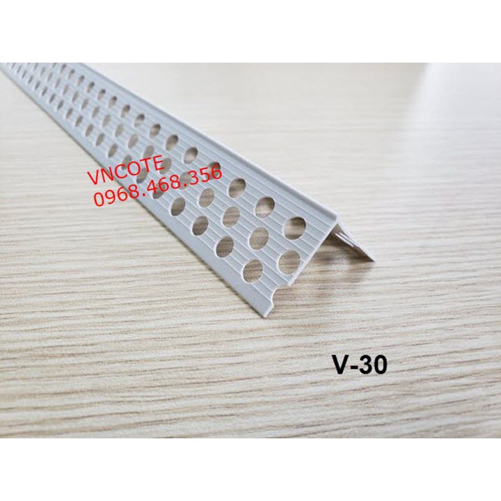 Nẹp nhựa V góc dương dùng trong thi công trần vách thạch cao V30x30