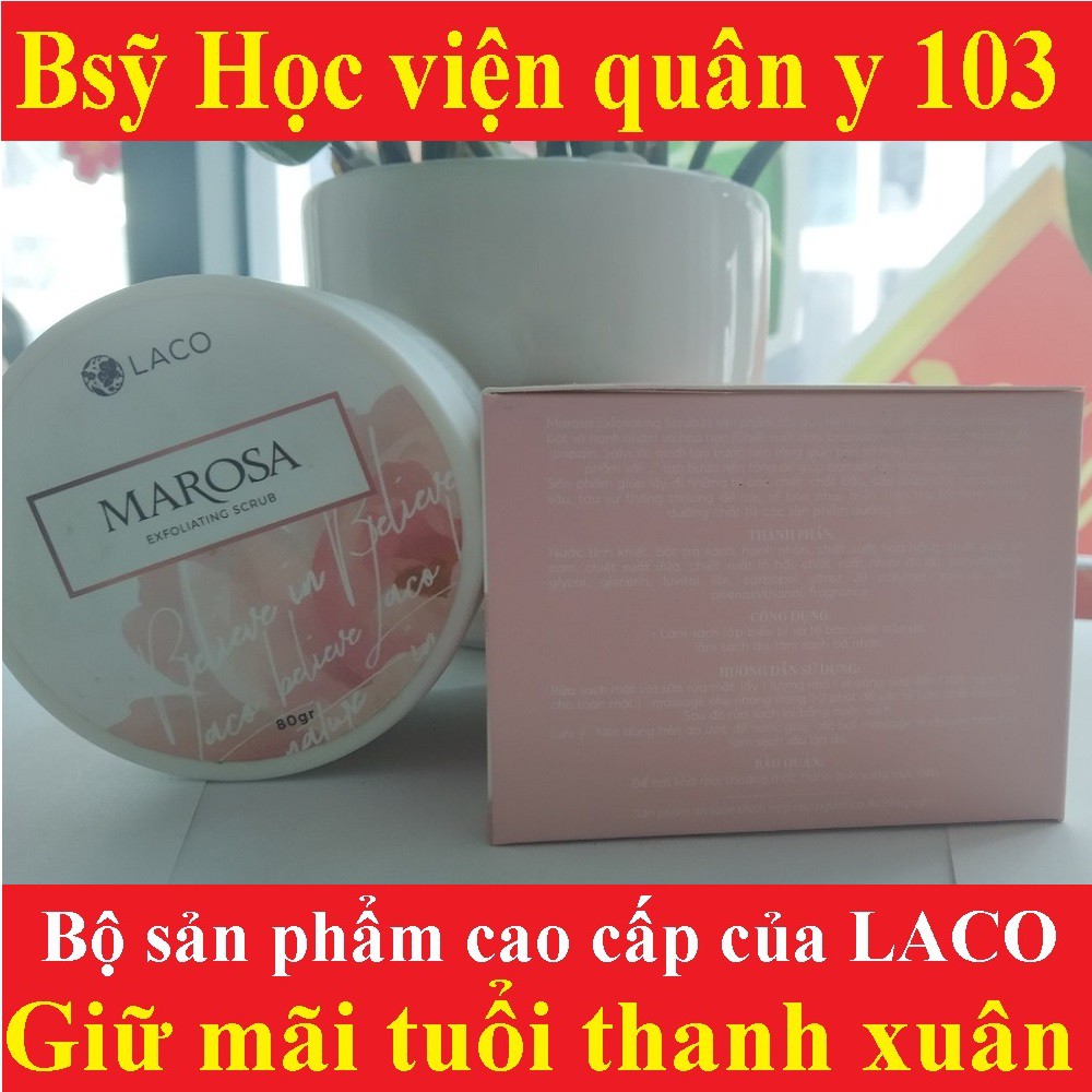 Tẩy Da Chết Marosa Scrub Laco, Làm Sạch Da,Bã Nhờn,Biểu Bì, Tẩy Tế Bào Chết, phục hồi làn da sáng trắng tự nhiên