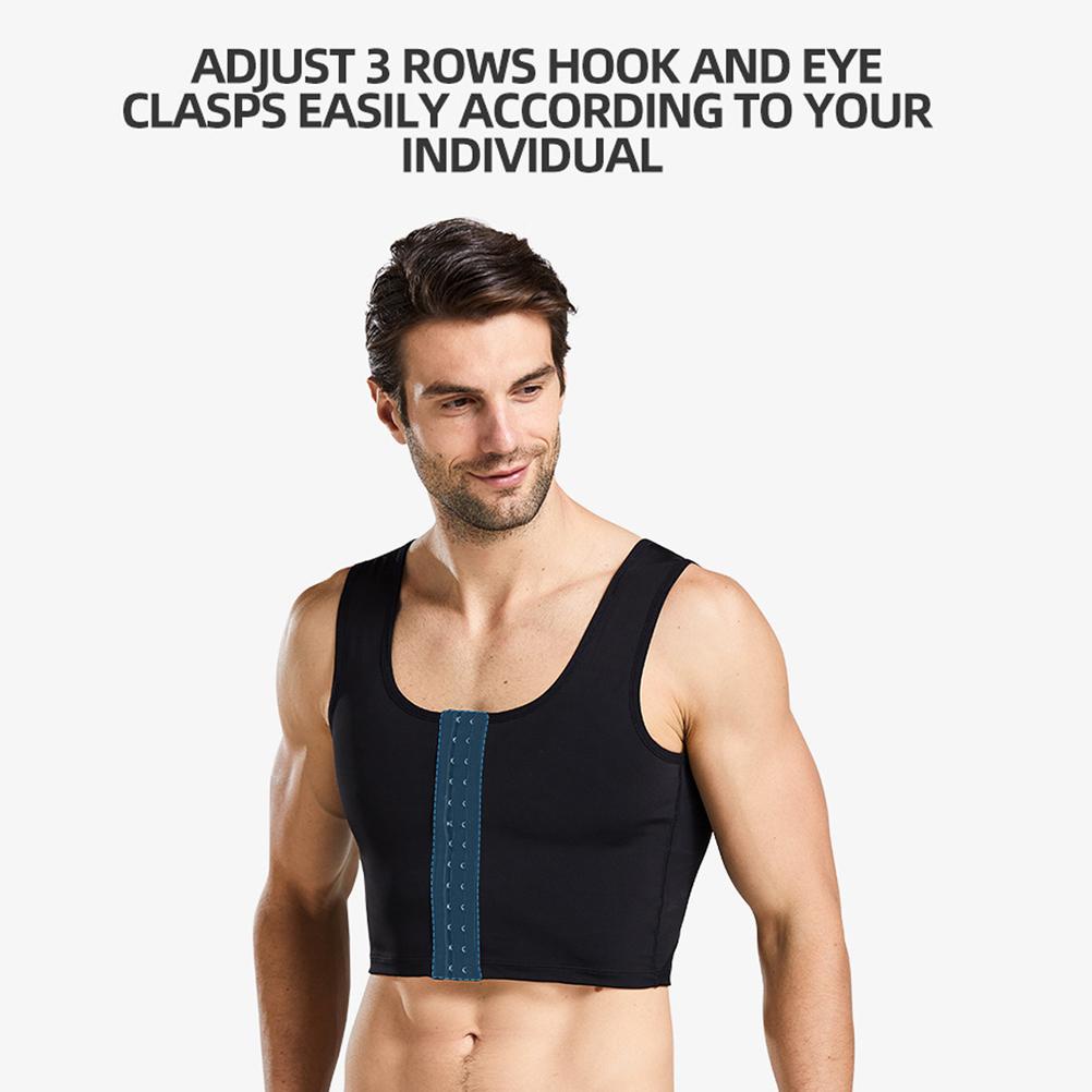 [Global] Men Gynecomastia Shaper Adjustable Slimming Chest Corset Compressing Body Building Sleeveless Tops Correct