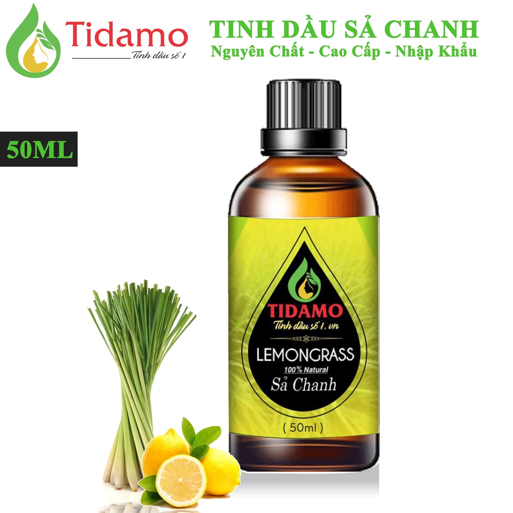 Combo Tinh Dầu Sả Chanh 50ML + Tinh Dầu Treo Xe Treo Phòng Sả Chanh Nguyên Chất, Chính Hãng, Có Kiểm Nghiệm Chất Lượng