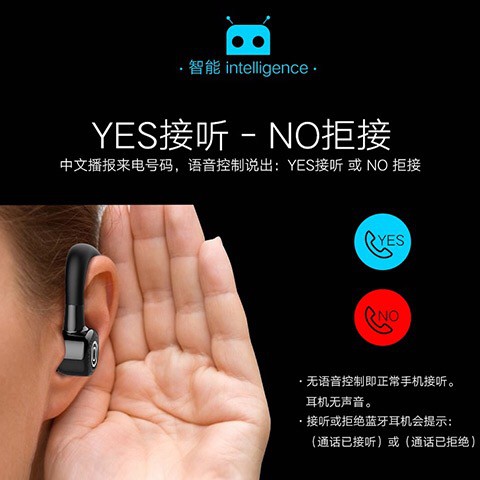 Tai nghe bluetooth V9 mini vivo không dây điều khiển bằng giọng nói đa năng trả lời âm thanh nổi ở chế độ chờ lâu oppo