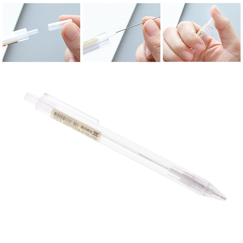 Bút chì bấm bằng nhựa trong suốt phong cách Hàn Quốc