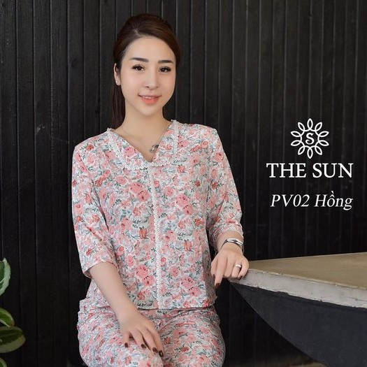 [FreeShip – Sale khô máu] Bộ Đồ Mặc Nhà Nữ Siêu Sang - Mã PV02 Chất Lụa Giấy Mát Mịn Thấm Hút Mồ Hôi 2 Màu Vàng Và Hồng | BigBuy360 - bigbuy360.vn