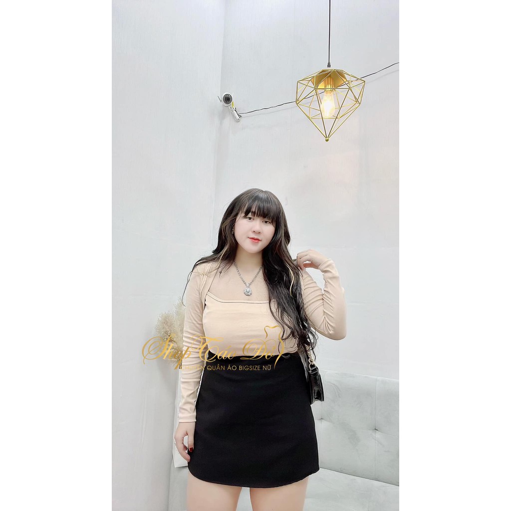 (TÁO ĐỎ BIGSIZE 55-90KG) ÁO CỔ VUÔNG TAY DÀI ÔM BODY CO GIÃN TỐT TÔN DÁNG SIÊU XINH AD1 ( ảnh thật shop chụp 100%)