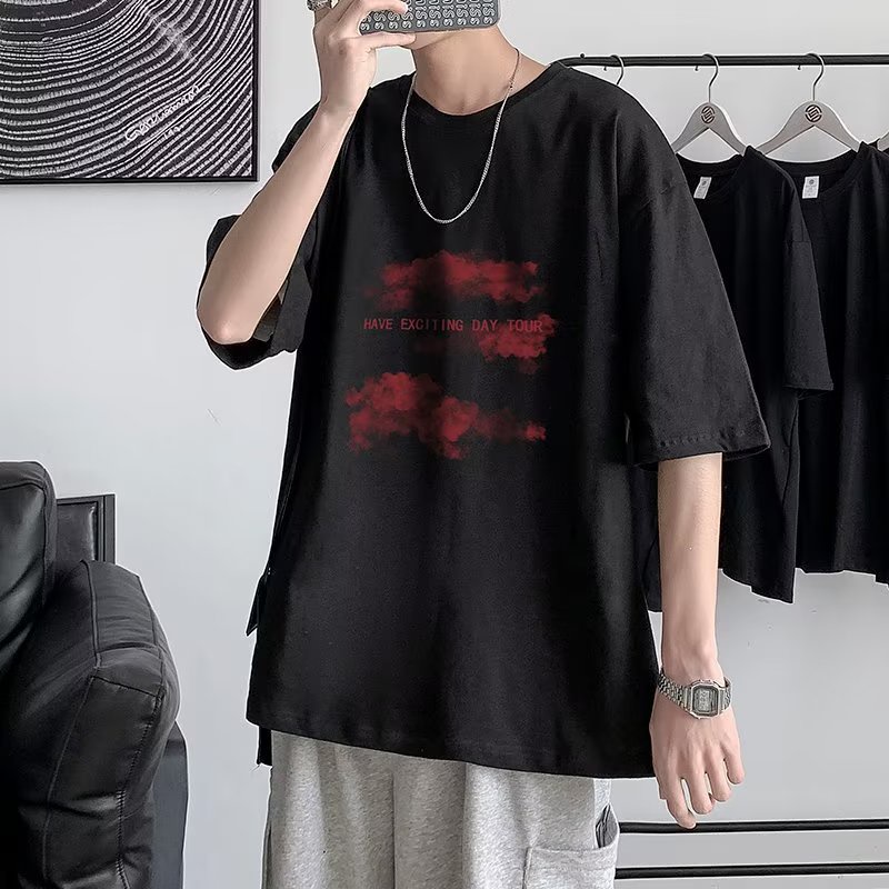 Áo Thun Tay Ngắn Dáng Rộng In Chữ Cỡ Lớn Thoải Mái Thời Trang Mùa Hè Cho Nam Và Nữ M-8XL