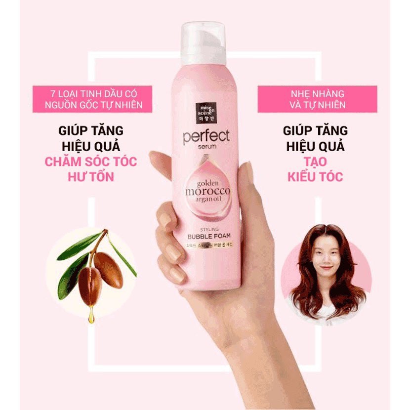 Dưỡng Tóc Dạng Bọt Mise En Scene Perfect Styling Bubble Foam Serum 200ml