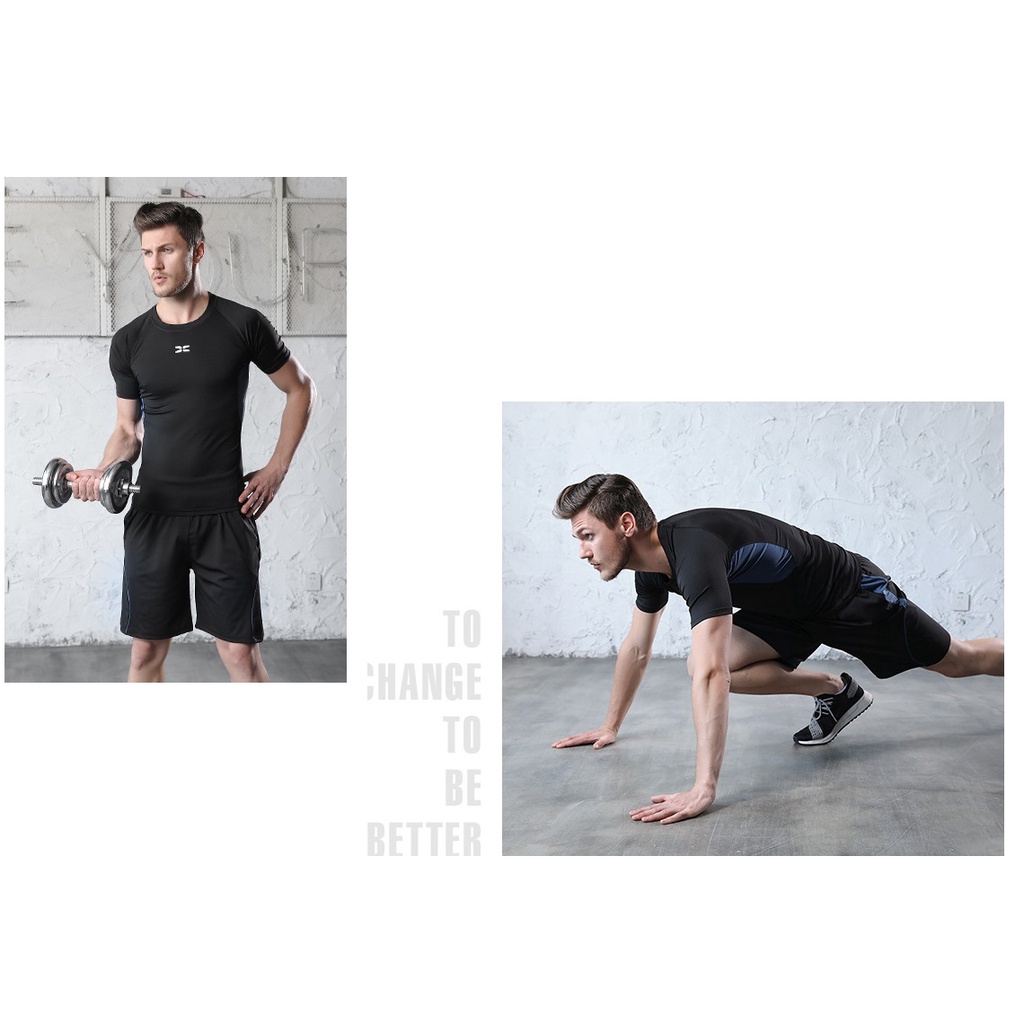 Bộ đồ tập Gym nam, set quần áo chơi thể thao, tập thể hình nam mẫu mới 2022 Top Menswear