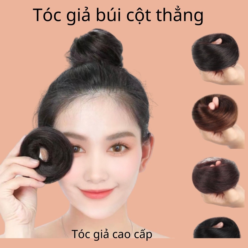 Tóc giả búi 😍FREESHIP😍 búi cột thẳng tóc giả