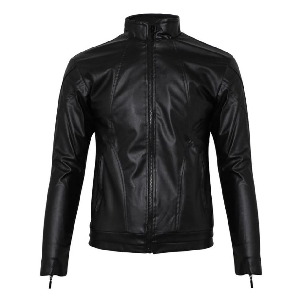 Áo khoác da lót long cao cấp model fashion ad22 (đen) hàng vnxk