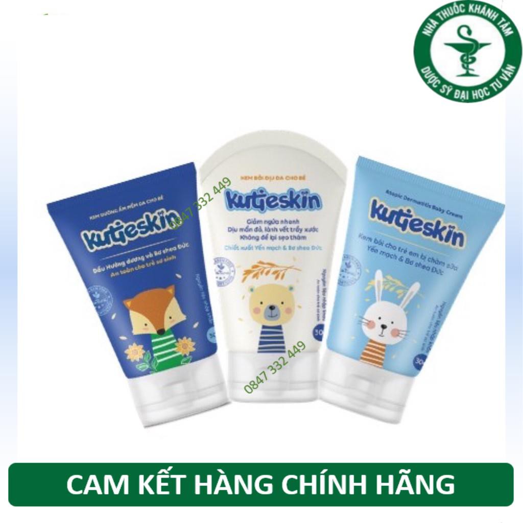 KUTIESKIN - BỘ SẢN PHẨM CHĂM SÓC LÀN DA BÉ [DƯỠNG ẨM, CHÀM SỮA, NGỨA, HĂM, KUTIE SKIN]